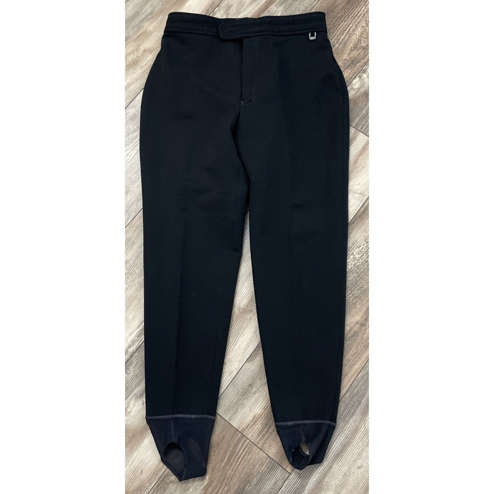 Vintage Roffe Ski Pant Wool Blend Black‎ Stirrup Size 14 Regular Ski Pants